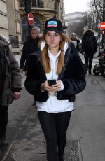 THYLANE BLONDEAU Out and About in Paris 03/01/2018