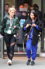 VANESSA WHITE and HELEN SKELTON Leaves Their Hotel in Manchester 03/22/2018