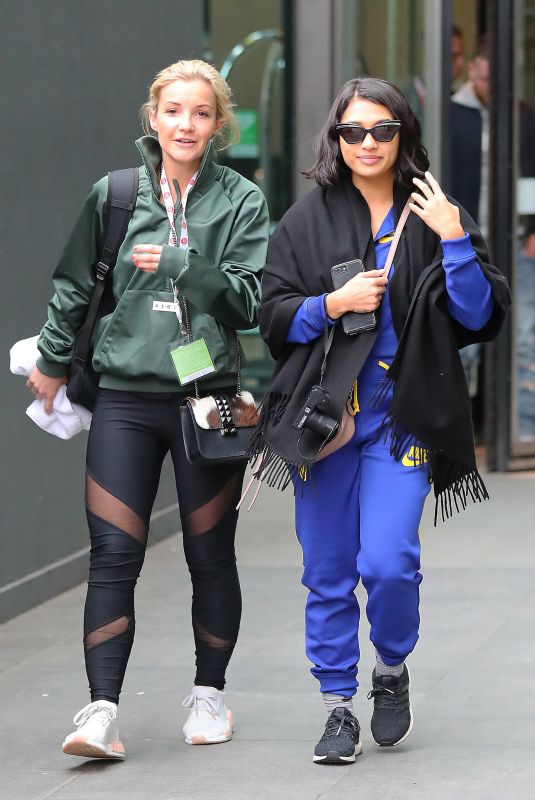 VANESSA WHITE and HELEN SKELTON Leaves Their Hotel in Manchester 03/22/2018