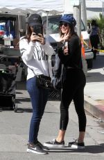 VICTORIA JUSTICE and MADDY GRACE at Farmers Market in Studio City 03/04/2018