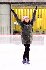 VICTORIA JUSTICE Ice Skating at Rockefeller Center in New York 03/21/2018