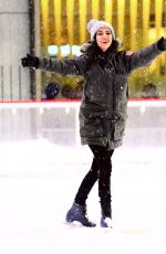 VICTORIA JUSTICE Ice Skating at Rockefeller Center in New York 03/21/2018