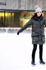 VICTORIA JUSTICE Ice Skating at Rockefeller Center in New York 03/21/2018