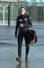 VICTORIA PENDLETON Arrives at Breakfast Studio in Manchester 03/05/2018