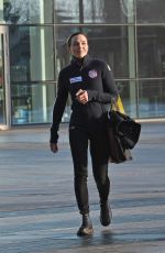 VICTORIA PENDLETON Arrives at Breakfast Studio in Manchester 03/05/2018