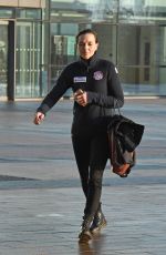 VICTORIA PENDLETON Arrives at Breakfast Studio in Manchester 03/05/2018