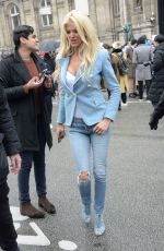 VICTORIA SILVSTEDET at Balmain Show at Paris Fashion Week 03/02/2018