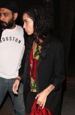 ZOE KRAVITZ at Delilah Restaurant in West Hollywood 03/31/208