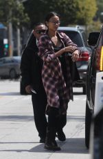 ZOE SALDANA Out and About in Hollywood 03/25/2018