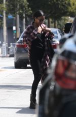 ZOE SALDANA Out and About in Hollywood 03/25/2018