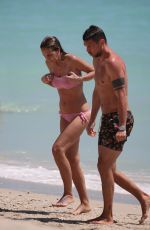 ADRIANA FOSSA and Paolo Maldini at a Beach in Miami 04/16/2018