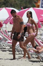 ADRIANA FOSSA and Paolo Maldini at a Beach in Miami 04/16/2018
