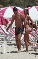 ADRIANA FOSSA and Paolo Maldini at a Beach in Miami 04/16/2018