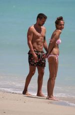 ADRIANA FOSSA and Paolo Maldini at a Beach in Miami 04/16/2018
