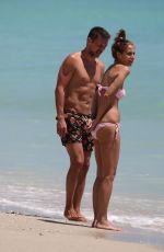 ADRIANA FOSSA and Paolo Maldini at a Beach in Miami 04/16/2018