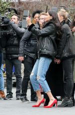 ADRIANA LIMA on the Set of a Maybelline Commercial in New York 04/17/2018