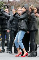 ADRIANA LIMA on the Set of a Maybelline Commercial in New York 04/17/2018