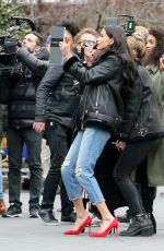 ADRIANA LIMA on the Set of a Maybelline Commercial in New York 04/17/2018