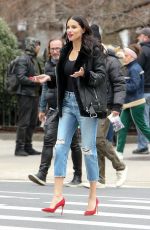 ADRIANA LIMA on the Set of a Maybelline Commercial in New York 04/17/2018