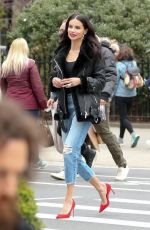 ADRIANA LIMA on the Set of a Maybelline Commercial in New York 04/17/2018