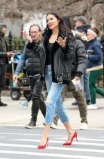 ADRIANA LIMA on the Set of a Maybelline Commercial in New York 04/17/2018
