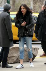 ADRIANA LIMA on the Set of a Maybelline Commercial in New York 04/17/2018