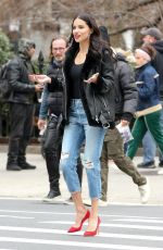 ADRIANA LIMA on the Set of a Maybelline Commercial in New York 04/17/2018