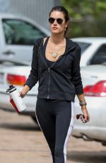 ALESSANDRA AMBROSIO Arrives at Pilates Class in Malibu 04/25/2018