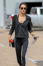 ALESSANDRA AMBROSIO Arrives at Pilates Class in Malibu 04/25/2018