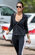 ALESSANDRA AMBROSIO Arrives at Pilates Class in Malibu 04/25/2018
