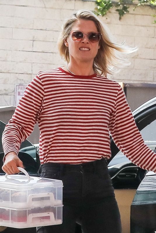 ALI LARTER Out for Lunch at Coral Tree Cafe in Beverly Hills 04/23/2018