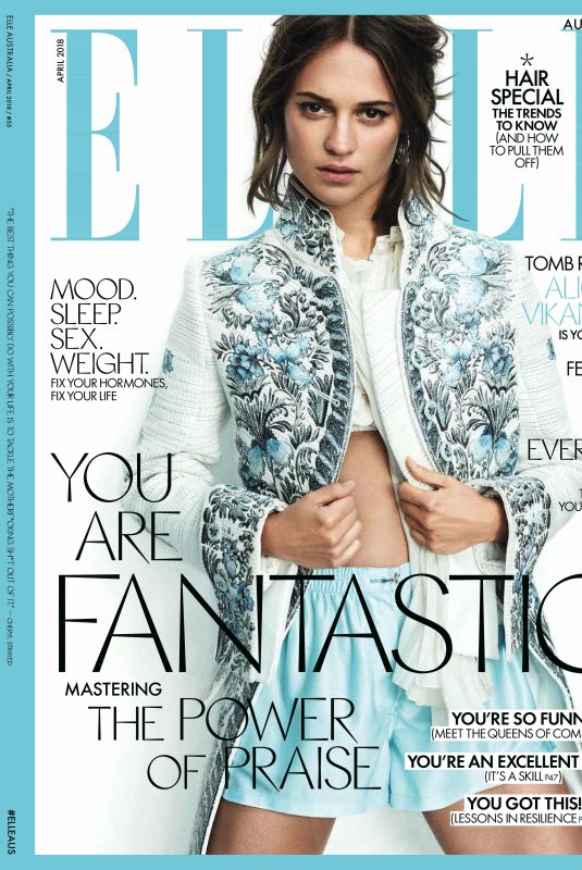 ALICIA VIKANDER in Elle Magazine, Australia May 2018