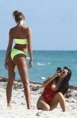 ALINA BAIKOVA in Bikinis at a Beach in Miami 04/01/2018