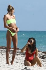 ALINA BAIKOVA in Bikinis at a Beach in Miami 04/01/2018