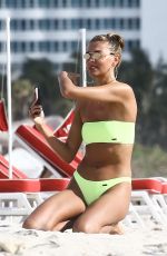 ALINA BAIKOVA in Bikinis at a Beach in Miami 04/01/2018