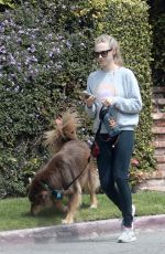 AMANDA SEYFRIED Out with Her Dog Finn in Los Angeles 04/05/2018