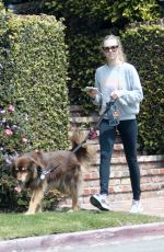 AMANDA SEYFRIED Out with Her Dog Finn in Los Angeles 04/05/2018
