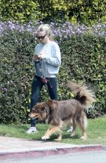 AMANDA SEYFRIED Out with Her Dog Finn in Los Angeles 04/05/2018
