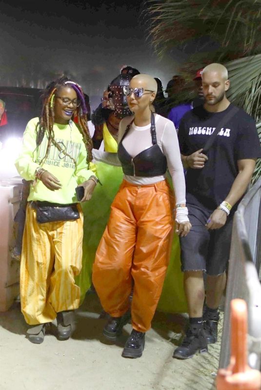 AMBER ROSE at Coachella Music Festival 04/16/2018