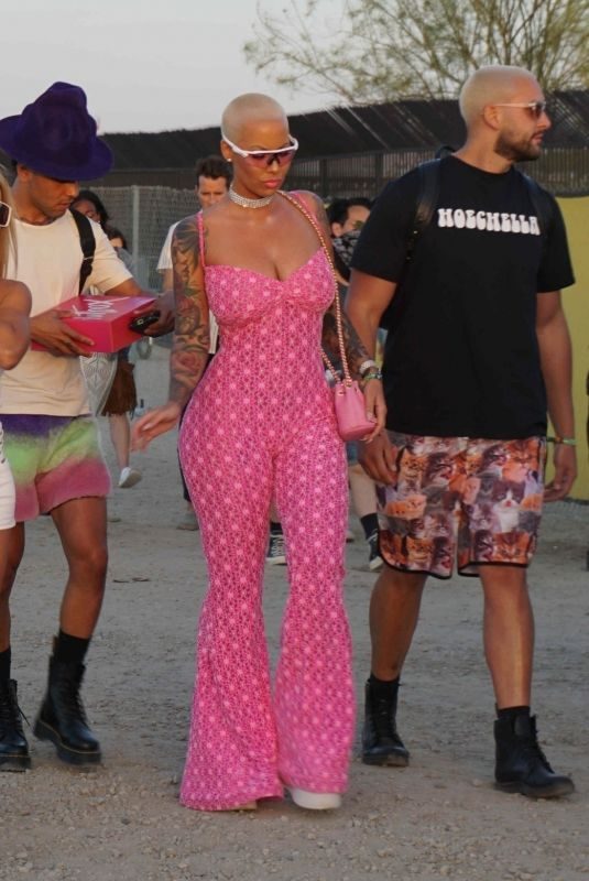 AMBER ROSE at Coachella Valley Music and Arts Festival in Palm Springs 04/13/2018