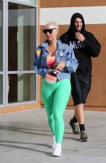 AMBER ROSE Leaves a Gym in Los Angeles 04/06/2018