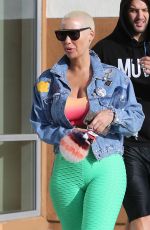 AMBER ROSE Leaves a Gym in Los Angeles 04/06/2018