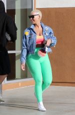 AMBER ROSE Leaves a Gym in Los Angeles 04/06/2018