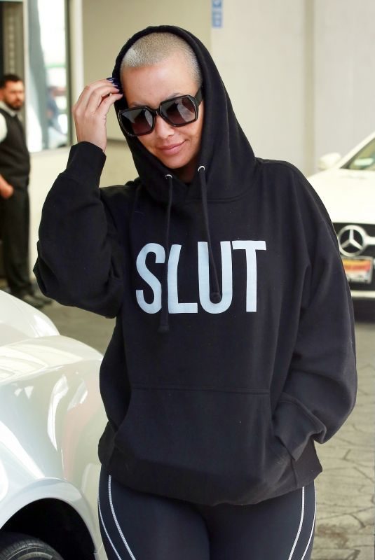 AMBER ROSE Out and About in Beverly Hills 04/24/2018