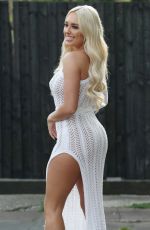 AMBER TURNER on the Set of TOWIE in Essex 04/25/2018