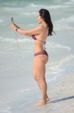 ANDREA CALLE in Bikini on the Beach in Miami 04/24/2018
