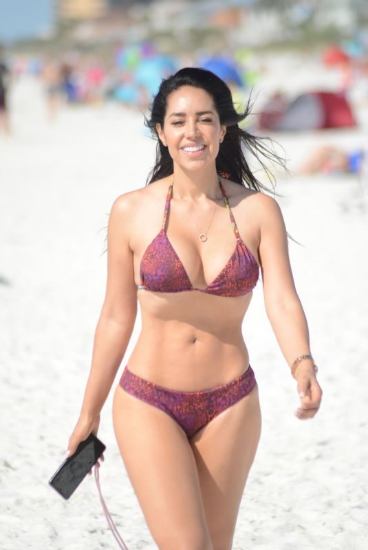 ANDREA CALLE in Bikini on the Beach in Miami 04/24/2018