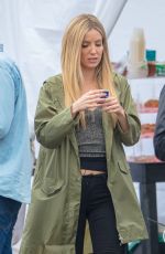 ANNABELLE WALLIS on the Set of Boss Level in Atlanta 04/15/2018