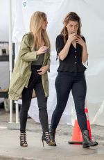 ANNABELLE WALLIS on the Set of Boss Level in Atlanta 04/15/2018