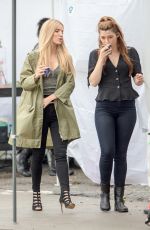ANNABELLE WALLIS on the Set of Boss Level in Atlanta 04/15/2018